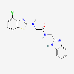 N-((1H-benzo[d]imidazol-2-yl)methyl)-2-((4-chlorobenzo[d]thiazol-2-yl)(methyl)amino)acetamide