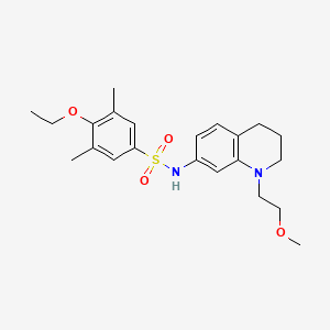 molecular formula C22H30N2O4S B2993367 4-乙氧基-N-(1-(2-甲氧基乙基)-1,2,3,4-四氢喹啉-7-基)-3,5-二甲基苯磺酰胺 CAS No. 1170446-77-1