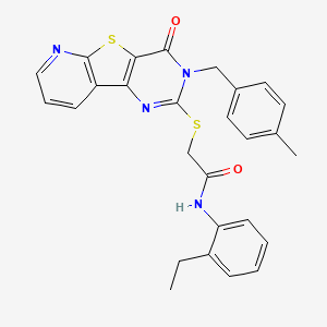 N-(2-ethylphenyl)-2-((3-(4-methylbenzyl)-4-oxo-3,4-dihydropyrido[3',2':4,5]thieno[3,2-d]pyrimidin-2-yl)thio)acetamide