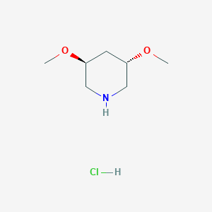 molecular formula C7H16ClNO2 B2993376 (3S,5S)-3,5-Dimethoxypiperidine;hydrochloride CAS No. 2490322-75-1
