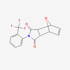 molecular formula C15H10F3NO3 B2993379 2-(2-(三氟甲基)苯基)-3a,4,7,7a-四氢-1H-4,7-环氧异吲哚-1,3(2H)-二酮 CAS No. 124003-24-3