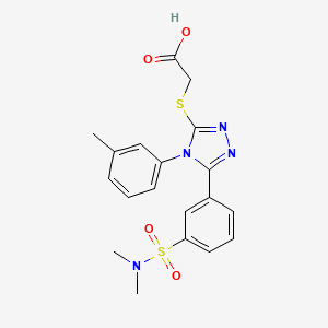 2-({5-[3-(dimethylsulfamoyl)phenyl]-4-(3-methylphenyl)-4H-1,2,4-triazol-3-yl}sulfanyl)acetic acid
