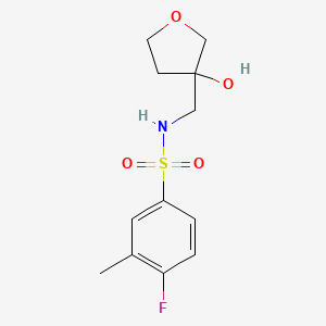4-fluoro-N-((3-hydroxytetrahydrofuran-3-yl)methyl)-3-methylbenzenesulfonamide