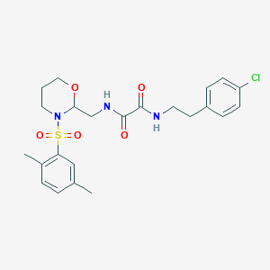 N1-(4-chlorophenethyl)-N2-((3-((2,5-dimethylphenyl)sulfonyl)-1,3-oxazinan-2-yl)methyl)oxalamide