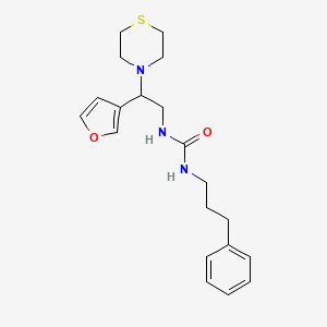 molecular formula C20H27N3O2S B2993408 1-(2-(Furan-3-yl)-2-thiomorpholinoethyl)-3-(3-phenylpropyl)urea CAS No. 2034597-98-1