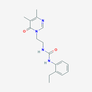 molecular formula C17H22N4O2 B2993410 1-(2-(4,5-二甲基-6-氧代嘧啶-1(6H)-基)乙基)-3-(2-乙基苯基)脲 CAS No. 1396761-48-0