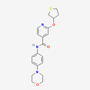 N-(4-morpholinophenyl)-2-((tetrahydrothiophen-3-yl)oxy)isonicotinamide