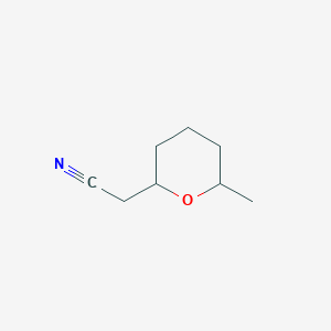 2-(6-Methyloxan-2-yl)acetonitrile