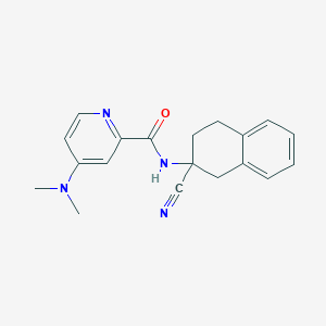 molecular formula C19H20N4O B2993418 N-(2-Cyano-3,4-dihydro-1H-naphthalen-2-YL)-4-(dimethylamino)pyridine-2-carboxamide CAS No. 1825538-60-0