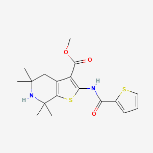 Methyl 5,5,7,7-tetramethyl-2-(thiophene-2-carbonylamino)-4,6-dihydrothieno[2,3-c]pyridine-3-carboxylate