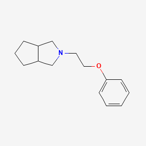 molecular formula C15H21NO B2993427 2-(2-Phenoxyethyl)-3,3a,4,5,6,6a-hexahydro-1H-cyclopenta[c]pyrrole CAS No. 2329296-45-7
