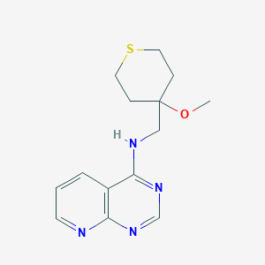 N-[(4-Methoxythian-4-yl)methyl]pyrido[2,3-d]pyrimidin-4-amine