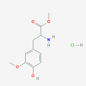 molecular formula C11H16ClNO4 B2993435 Methyl 2-amino-3-(4-hydroxy-3-methoxyphenyl)propanoate hydrochloride CAS No. 2225144-89-6