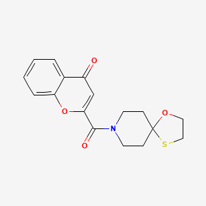 2-(1-oxa-4-thia-8-azaspiro[4.5]decane-8-carbonyl)-4H-chromen-4-one