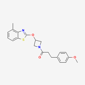 3-(4-Methoxyphenyl)-1-(3-((4-methylbenzo[d]thiazol-2-yl)oxy)azetidin-1-yl)propan-1-one