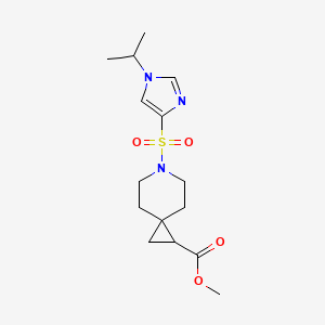 methyl 6-((1-isopropyl-1H-imidazol-4-yl)sulfonyl)-6-azaspiro[2.5]octane-1-carboxylate