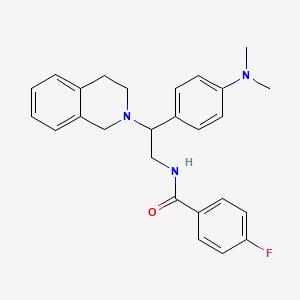 N-(2-(3,4-dihydroisoquinolin-2(1H)-yl)-2-(4-(dimethylamino)phenyl)ethyl)-4-fluorobenzamide