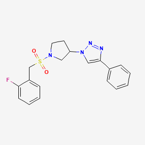 1-(1-((2-fluorobenzyl)sulfonyl)pyrrolidin-3-yl)-4-phenyl-1H-1,2,3-triazole