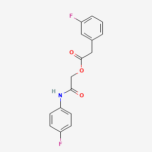 molecular formula C16H13F2NO3 B2993464 [2-(4-氟苯氨基)-2-氧代乙基] 2-(3-氟苯基)乙酸酯 CAS No. 1794883-39-8