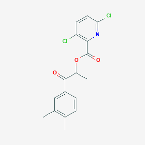 1-(3,4-Dimethylphenyl)-1-oxopropan-2-yl 3,6-dichloropyridine-2-carboxylate