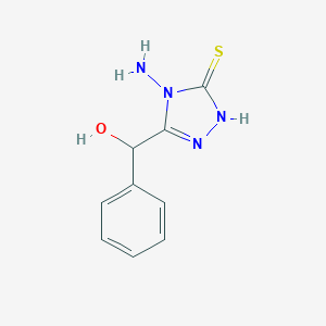 molecular formula C9H10N4OS B299349 (4-amino-5-sulfanyl-4H-1,2,4-triazol-3-yl)(phenyl)methanol 