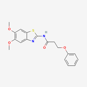N-(5,6-dimethoxy-1,3-benzothiazol-2-yl)-3-phenoxypropanamide