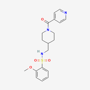 N-((1-isonicotinoylpiperidin-4-yl)methyl)-2-methoxybenzenesulfonamide