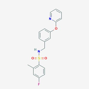 4-fluoro-2-methyl-N-(3-(pyridin-2-yloxy)benzyl)benzenesulfonamide