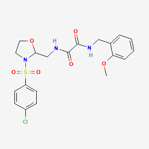 N1-((3-((4-chlorophenyl)sulfonyl)oxazolidin-2-yl)methyl)-N2-(2-methoxybenzyl)oxalamide