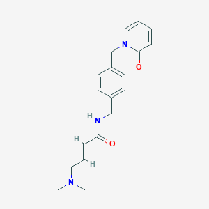 (E)-4-(Dimethylamino)-N-[[4-[(2-oxopyridin-1-yl)methyl]phenyl]methyl]but-2-enamide