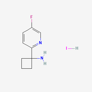 1-(5-Fluoropyridin-2-yl)cyclobutan-1-amine;hydroiodide