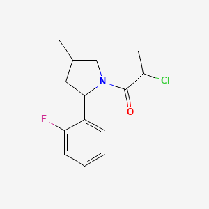 2-Chloro-1-[2-(2-fluorophenyl)-4-methylpyrrolidin-1-yl]propan-1-one