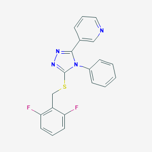 2,6-difluorobenzyl 4-phenyl-5-(3-pyridinyl)-4H-1,2,4-triazol-3-yl sulfide