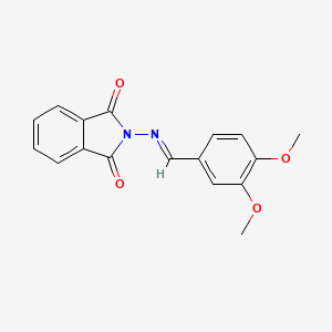 molecular formula C17H14N2O4 B2993533 2-((3,4-Dimethoxybenzylidene)amino)isoindoline-1,3-dione CAS No. 158529-52-3
