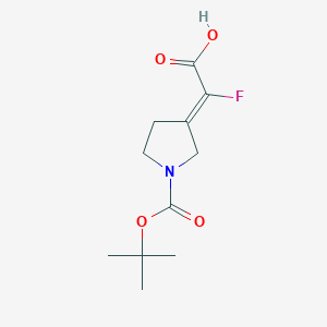 2-[(3Z)-1-[(tert-butoxy)carbonyl]pyrrolidin-3-ylidene]-2-fluoroacetic acid