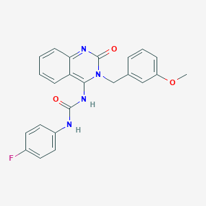 molecular formula C23H19FN4O3 B2993545 (E)-1-(4-fluorophenyl)-3-(3-(3-methoxybenzyl)-2-oxo-2,3-dihydroquinazolin-4(1H)-ylidene)urea CAS No. 941941-56-6