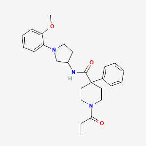 N-[1-(2-Methoxyphenyl)pyrrolidin-3-yl]-4-phenyl-1-prop-2-enoylpiperidine-4-carboxamide