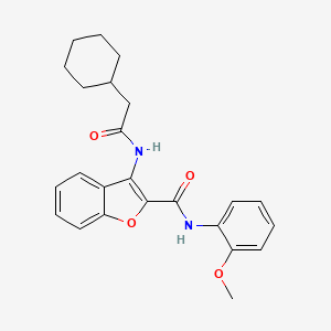 molecular formula C24H26N2O4 B2993559 3-(2-cyclohexylacetamido)-N-(2-methoxyphenyl)benzofuran-2-carboxamide CAS No. 862829-84-3