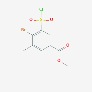 Ethyl 4-bromo-3-(chlorosulfonyl)-5-methylbenzoate