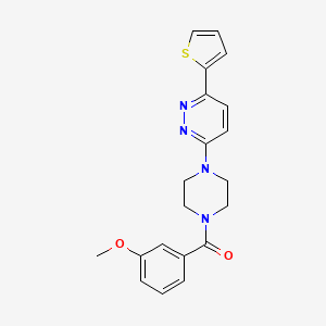 molecular formula C20H20N4O2S B2993563 (3-Methoxyphenyl)(4-(6-(thiophen-2-yl)pyridazin-3-yl)piperazin-1-yl)methanone CAS No. 923210-68-8