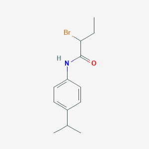 molecular formula C13H18BrNO B2993564 2-溴-N-[4-(丙-2-基)苯基]丁酰胺 CAS No. 451460-03-0