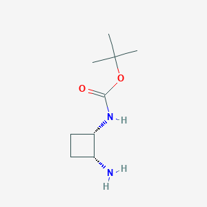 molecular formula C9H18N2O2 B2993565 tert-butyl N-[(1S,2R)-2-aminocyclobutyl]carbamate,rel- CAS No. 1903834-83-2