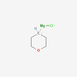 molecular formula C5H9ClMgO B2993572 四氢吡喃-4-基氯化镁，0.50 M，溶于 2-MeTHF CAS No. 263257-15-4