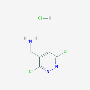 molecular formula C5H6Cl3N3 B2993573 (3,6-二氯哒嗪-4-基)甲胺盐酸盐 CAS No. 2174007-93-1