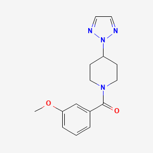 molecular formula C15H18N4O2 B2993585 (4-(2H-1,2,3-triazol-2-yl)piperidin-1-yl)(3-methoxyphenyl)methanone CAS No. 2199016-26-5