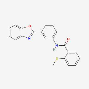 N-(3-(benzo[d]oxazol-2-yl)phenyl)-2-(methylthio)benzamide