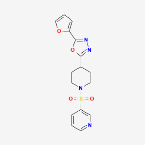 2-(Furan-2-yl)-5-(1-(pyridin-3-ylsulfonyl)piperidin-4-yl)-1,3,4-oxadiazole