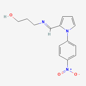 3-({(E)-[1-(4-nitrophenyl)-1H-pyrrol-2-yl]methylidene}amino)propan-1-ol