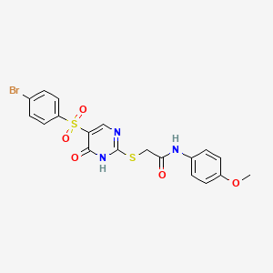 2-((5-((4-bromophenyl)sulfonyl)-6-oxo-1,6-dihydropyrimidin-2-yl)thio)-N-(4-methoxyphenyl)acetamide