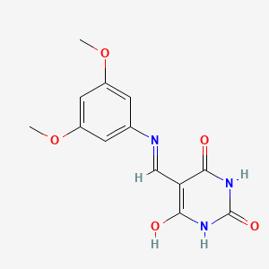 5-(((3,5-dimethoxyphenyl)amino)methylene)pyrimidine-2,4,6(1H,3H,5H)-trione